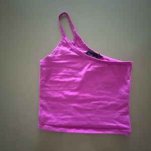 UO Magenta One-Shoulder Top